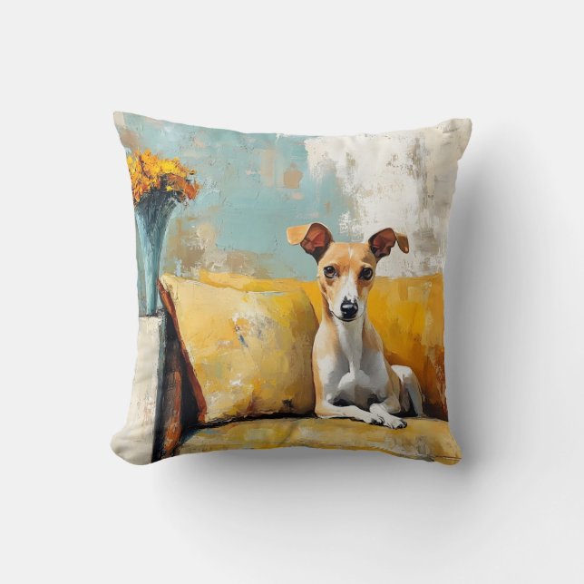 Greyhound på soffa kudde (Framsida)