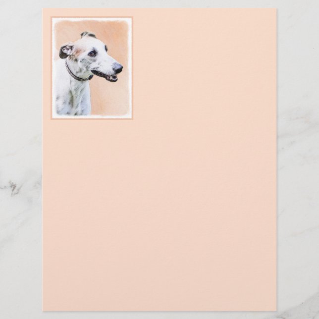 Greyhound Painting - Cute Original Hund Art (Framsida)