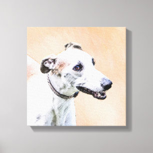 Greyhound Painting - Cute Original Hund Art Canvastryck