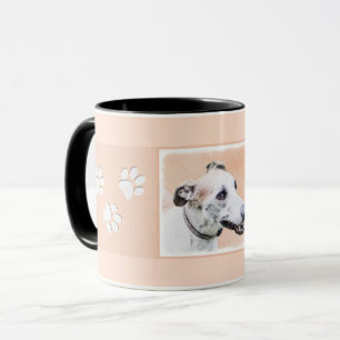 Greyhound Painting - Cute Original Hund Art Mugg