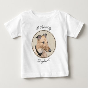 Greyhound Painting - Cute Original Hund Art T Shirt