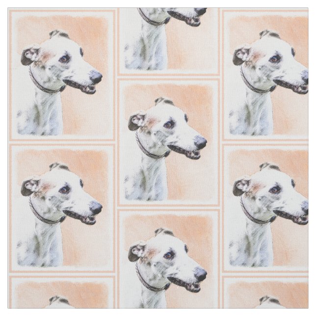 Greyhound Painting - Cute Original Hund Art Tyg (Provkarta)
