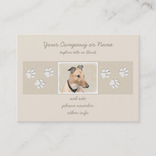 Greyhound Painting - Cute Original Hund Art Visitkort