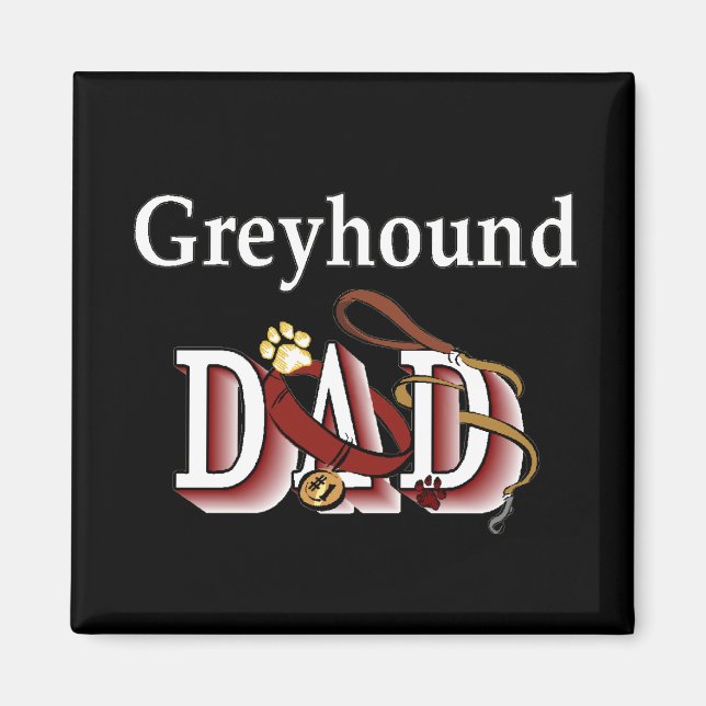greyhound pappa Magnet (Framsidan)