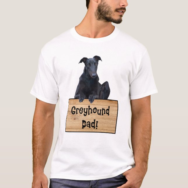 Greyhound Pappa Quote Greyhound T Shirt (Framsida)