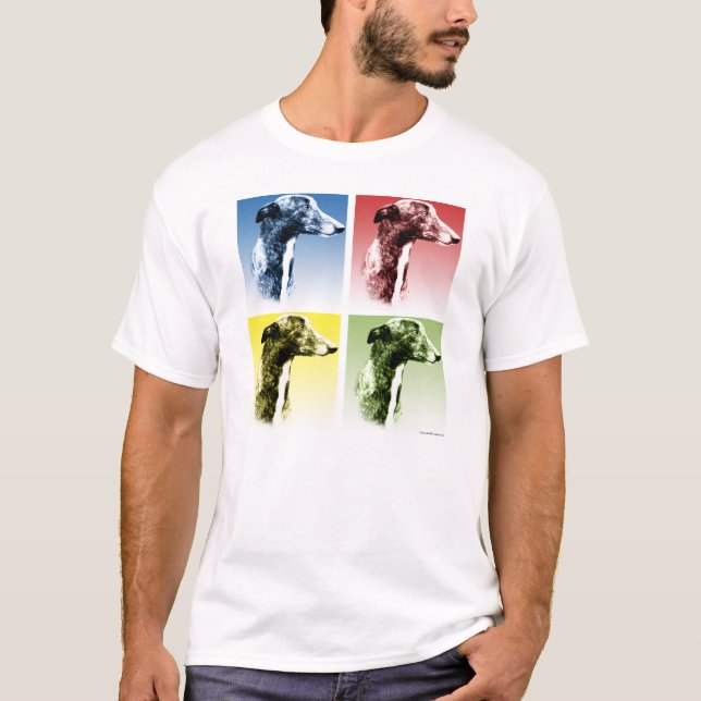 Greyhound Pop Art T-shirt (Framsida)