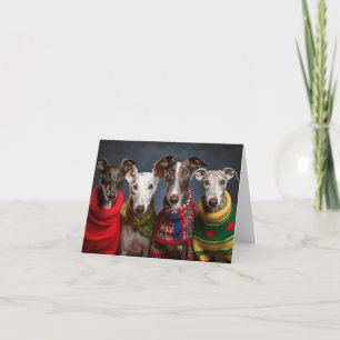 Greyhound Puppies-julkort Kort