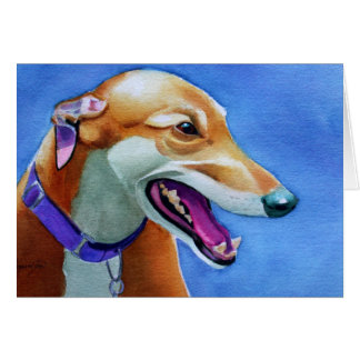 Greyhound Rädding Hund Hälsningskort