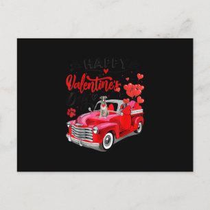Greyhound Red Truck Valentines Day Funny Dog Gift Meddelande Vykort