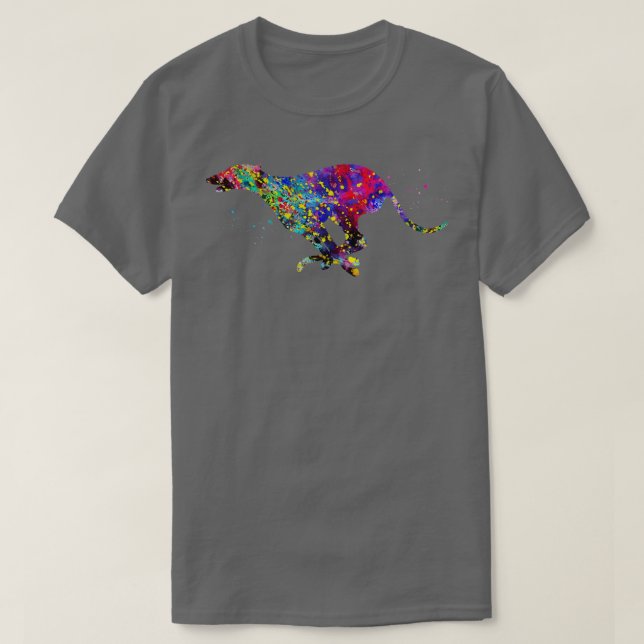 Greyhound Running 1 T Shirt (Design framsida)