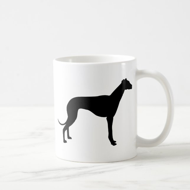 Greyhound Silhouette Kaffemugg (Höger)