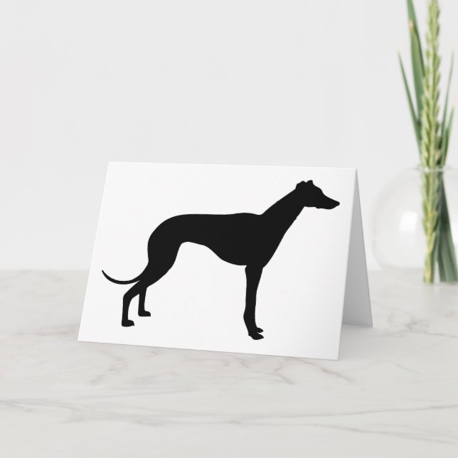 Greyhound Silhouette Kort (Framsida)