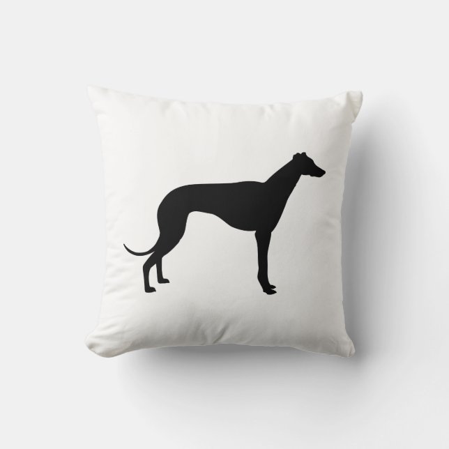 Greyhound Silhouette Kudde (Framsida)