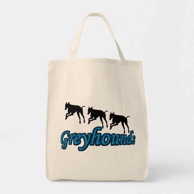 Greyhound Silhouettes Hund Tygkasse (Framsidan)