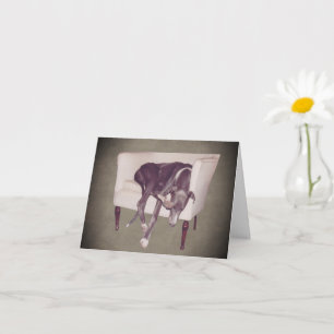 Greyhound-svängning under Anpassadet Note Card Kort