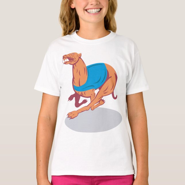 Greyhound Tävla Girls T-Shirt (Framsida)