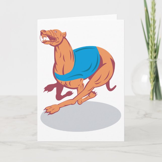 Greyhound Tävla-hälsningskort Kort (Framsida)