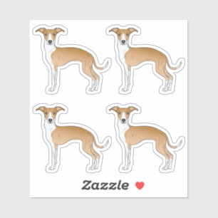 Greyhound Tecknad hund, fiktiv och vit Klistermärken