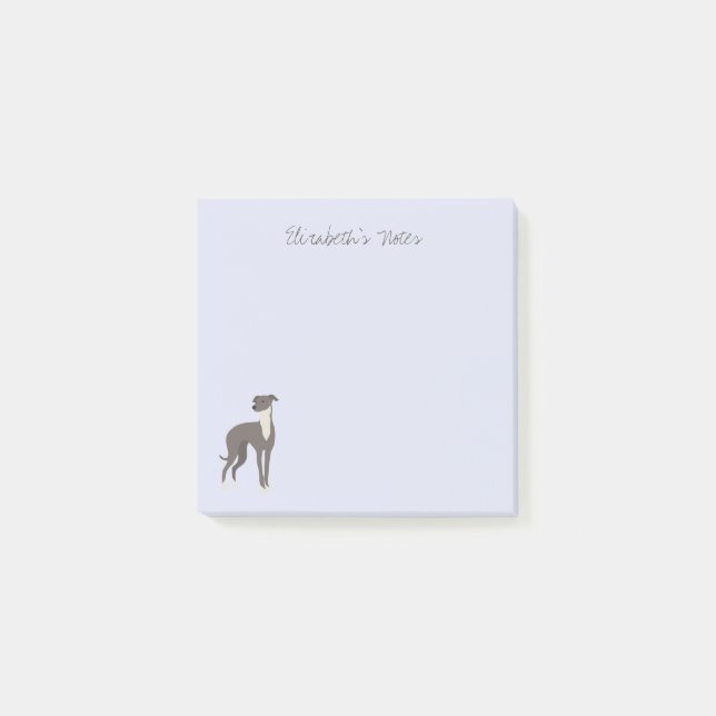 Greyhound Tecknad hund Personlig Post-it Notes (Framsida)