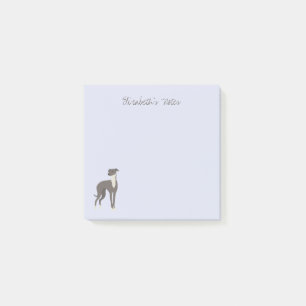 Greyhound Tecknad hund Personlig Post-it Notes Block