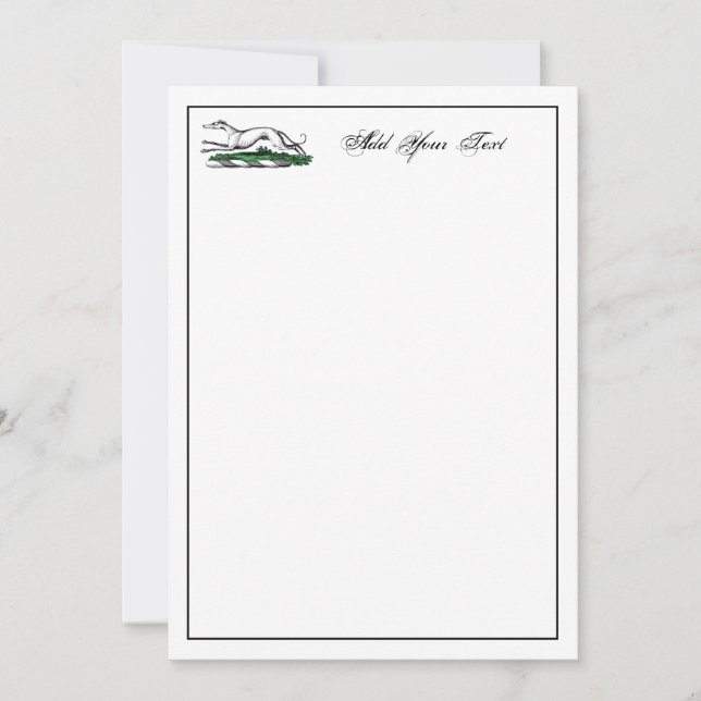 Greyhound-textutdrag som kör anteckningskort för H (Framsida)