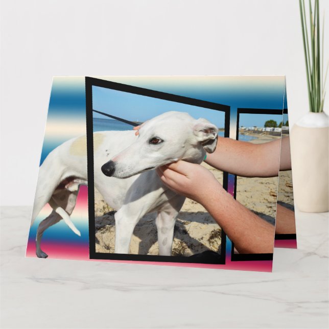 Greyhound Tre Dimensional Big Greeting Card Kort (Framsida)