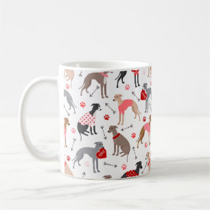 Greyhound Valentine Mönster-kaffe Mugg
