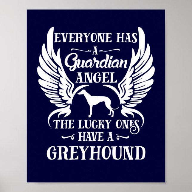 Greyhound vårdgaransk ängeltypografi poster (Framsidan)