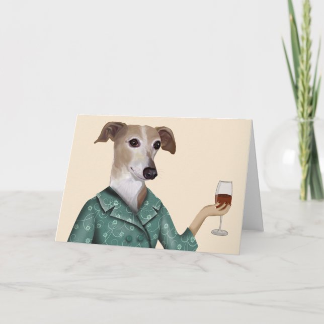 Greyhound Vin Snob Kort (Framsida)