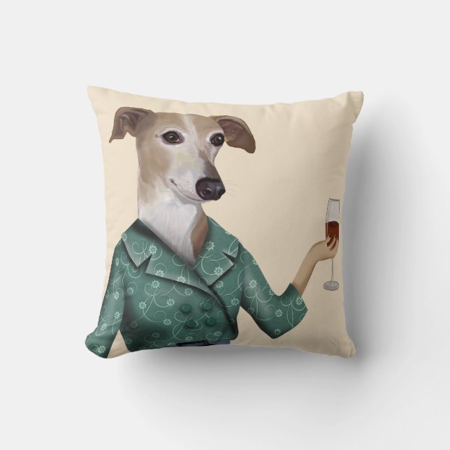 Greyhound Vin Snob Kudde (Framsida)