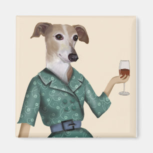 Greyhound Vin Snob Magnet