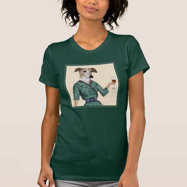 Greyhound Vin Snob T Shirt (Framsida)