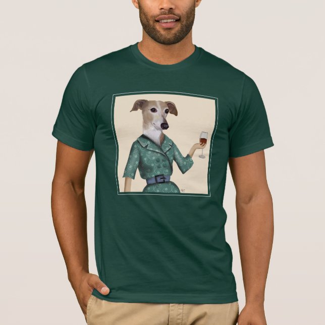 Greyhound Vin Snob T Shirt (Framsida)