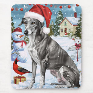 Greyhound Vinter Vonderland Julglädje Musmatta