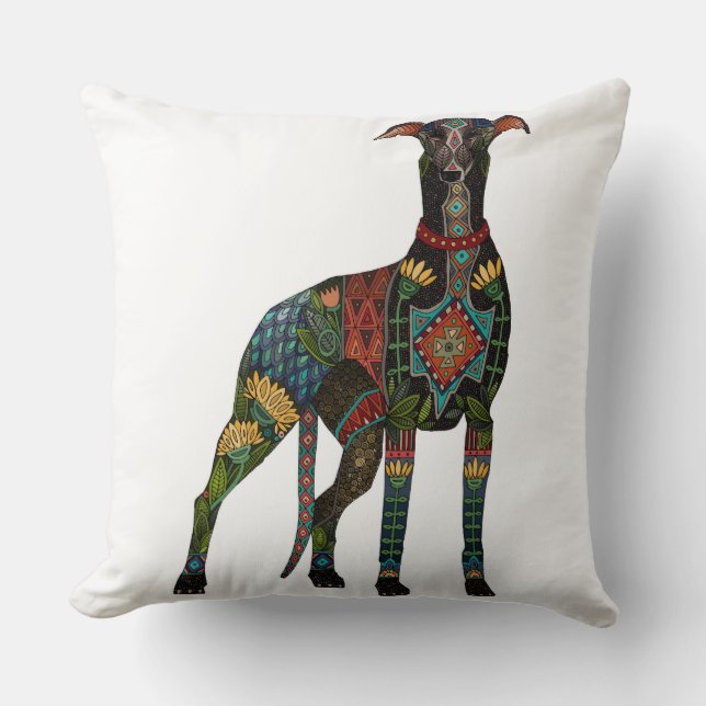 greyhound vit kudde (Framsida)
