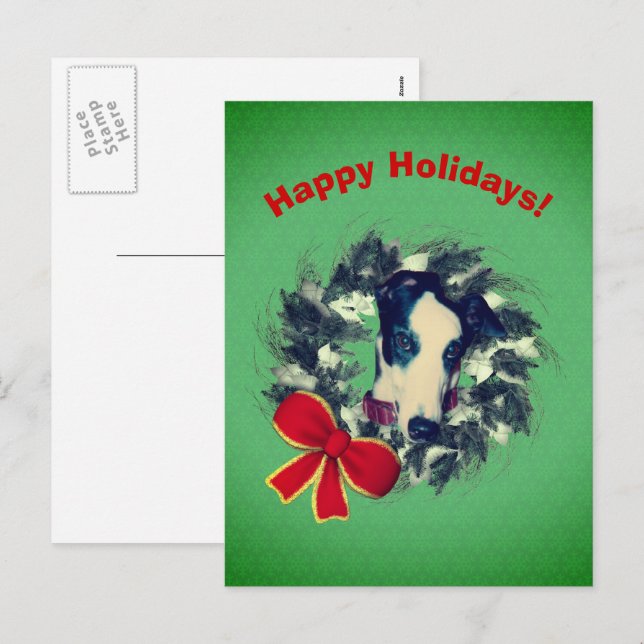 Greyhound Wandejul-Helgdag vykort (Fram/baksida)