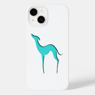 Greyhound Whibit hund Elegant turcoise silhouette