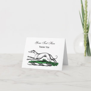 Greyhound Whifragmentering Running Heraldic Vapens Tack Kort
