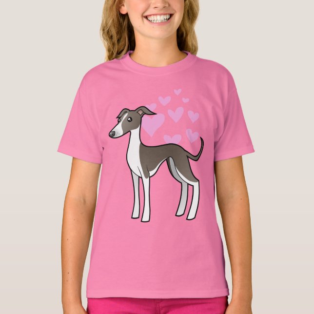 Greyhound / Whifragmentet / Italienskt Greyhound K T-shirt (Framsida)