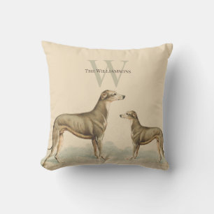 Greyhound Whifragmentet Soft Rosa Retro Stil Kudde