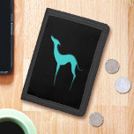 Greyhound Whipper hund turcoise blue silhouette<br><div class="desc">Turquise blue Italy Greyhound hund silhouette. Minimalistisk utformning av snyggt och elegant. 🔹 Du kan anpassa den - redigera bakgrunden färg, rotera/flytta/ändra storlek på bild, lägga till text och mer eller överföra den till en annan produkt:) 🔹 För mer hund design, gå till min andra butik ► https://www.zazzle.com/store/edrawings38art 🔹 Skicka...</div>