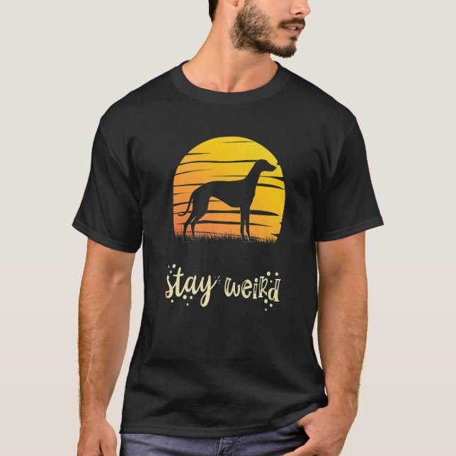 Greyhound Windhound Hund aveln 42 T Shirt (Framsida)
