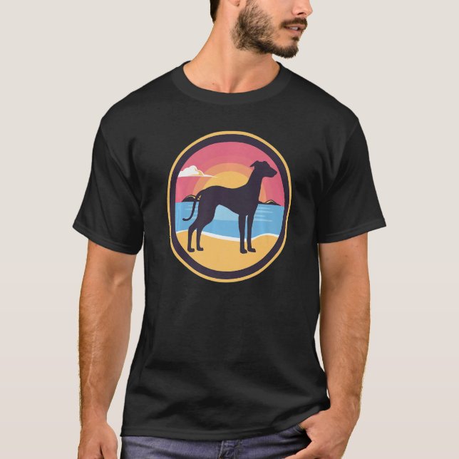 Greyhound Windhound Hund aveln 44 T Shirt (Framsida)