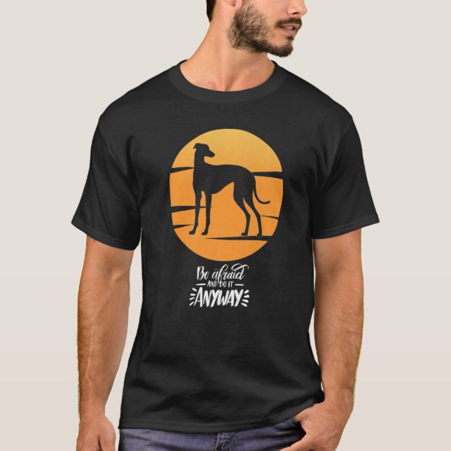 Greyhound Windhound Hund aveln 6 T Shirt (Framsida)