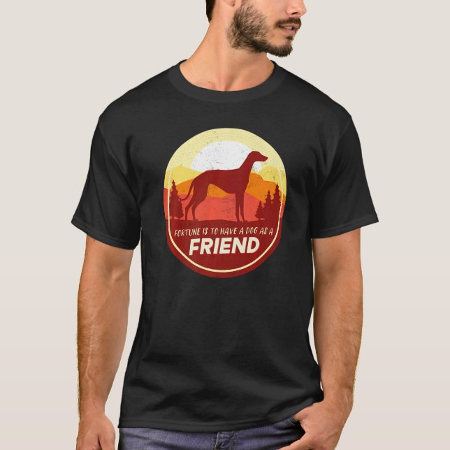 Greyhound Windhound Hund aveln 8 T Shirt (Framsida)