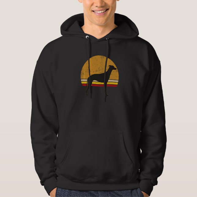 Greyhound Windhound Hund aveln Hoodie (Framsida)
