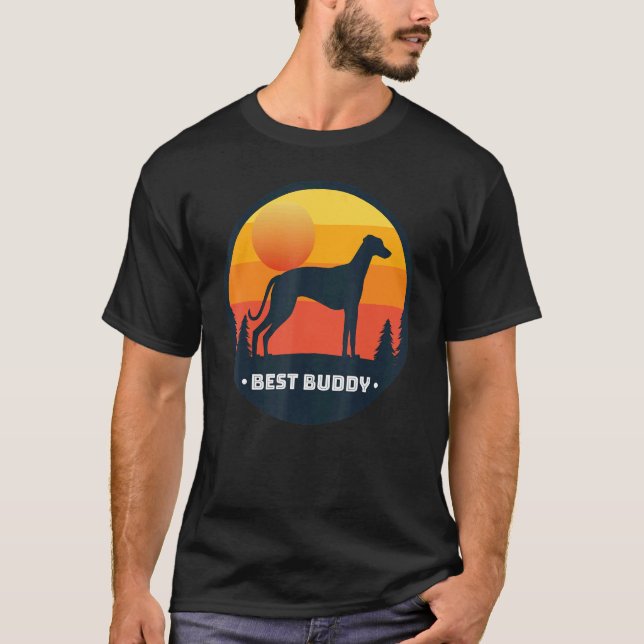 Greyhound Windhound Retro 16 T Shirt (Framsida)