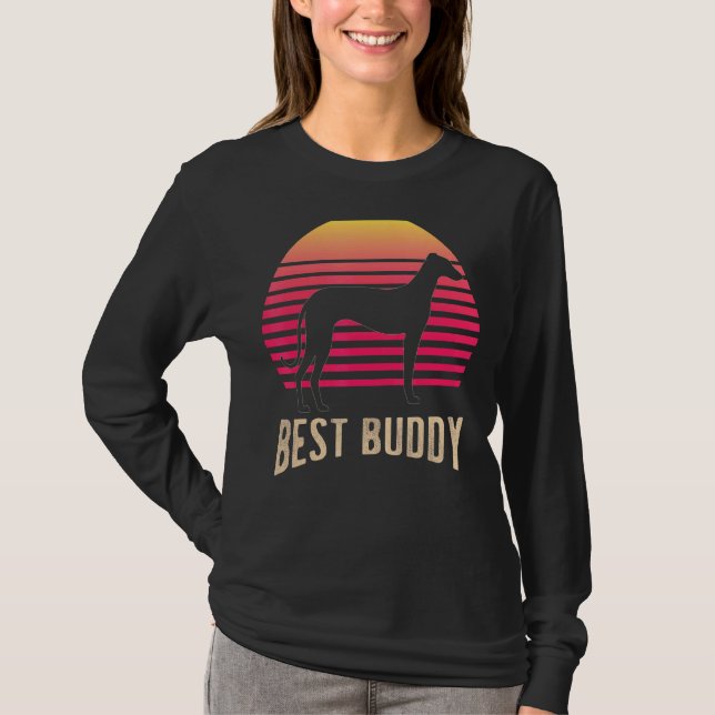 Greyhound Windhound Retro 2 T Shirt (Framsida)