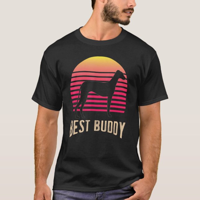 Greyhound Windhound Retro 2 T Shirt (Framsida)