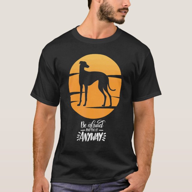 Greyhound Windhound Retro 4 T Shirt (Framsida)